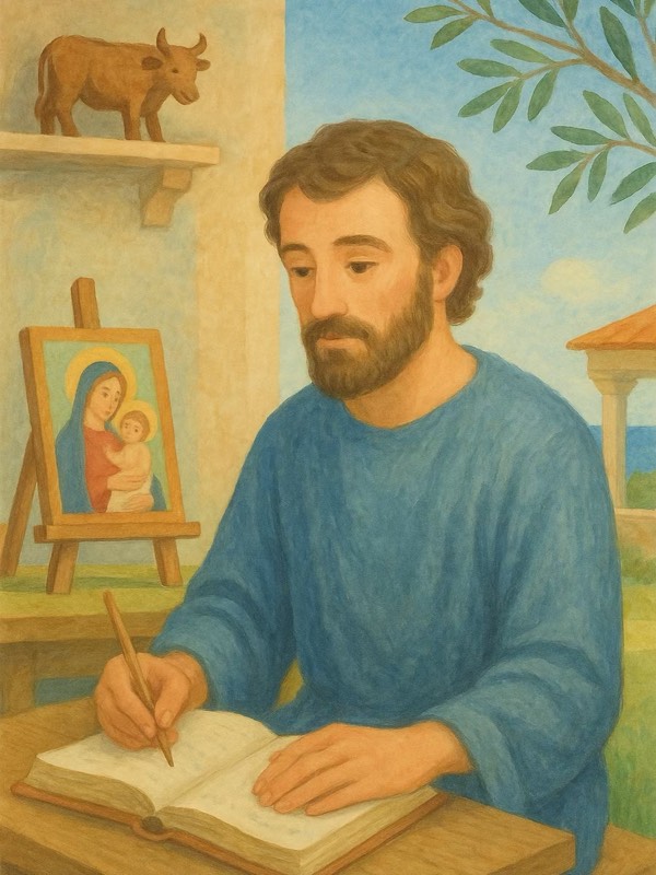 Pintura de san Lucas, evangelista